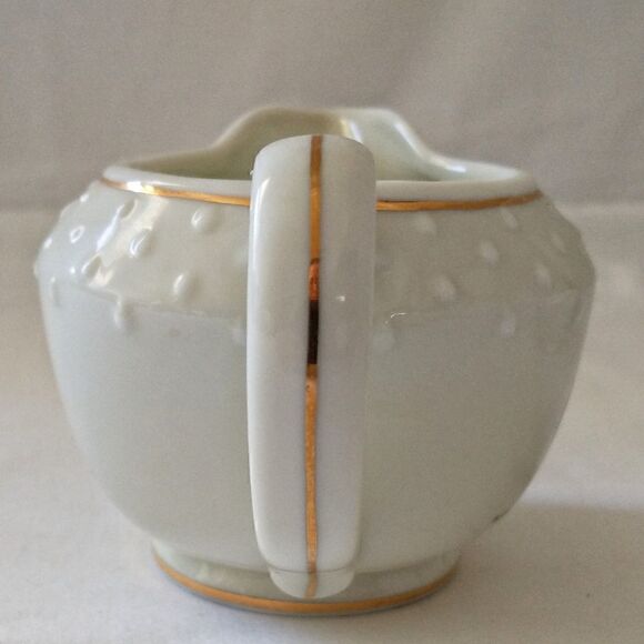 MJ HUMMEL Danbury Sugar & Creamer Set Porcelain Rainy Day Boy Girl Vintage - Picture 6 of 16